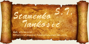 Stamenko Tankosić vizit kartica